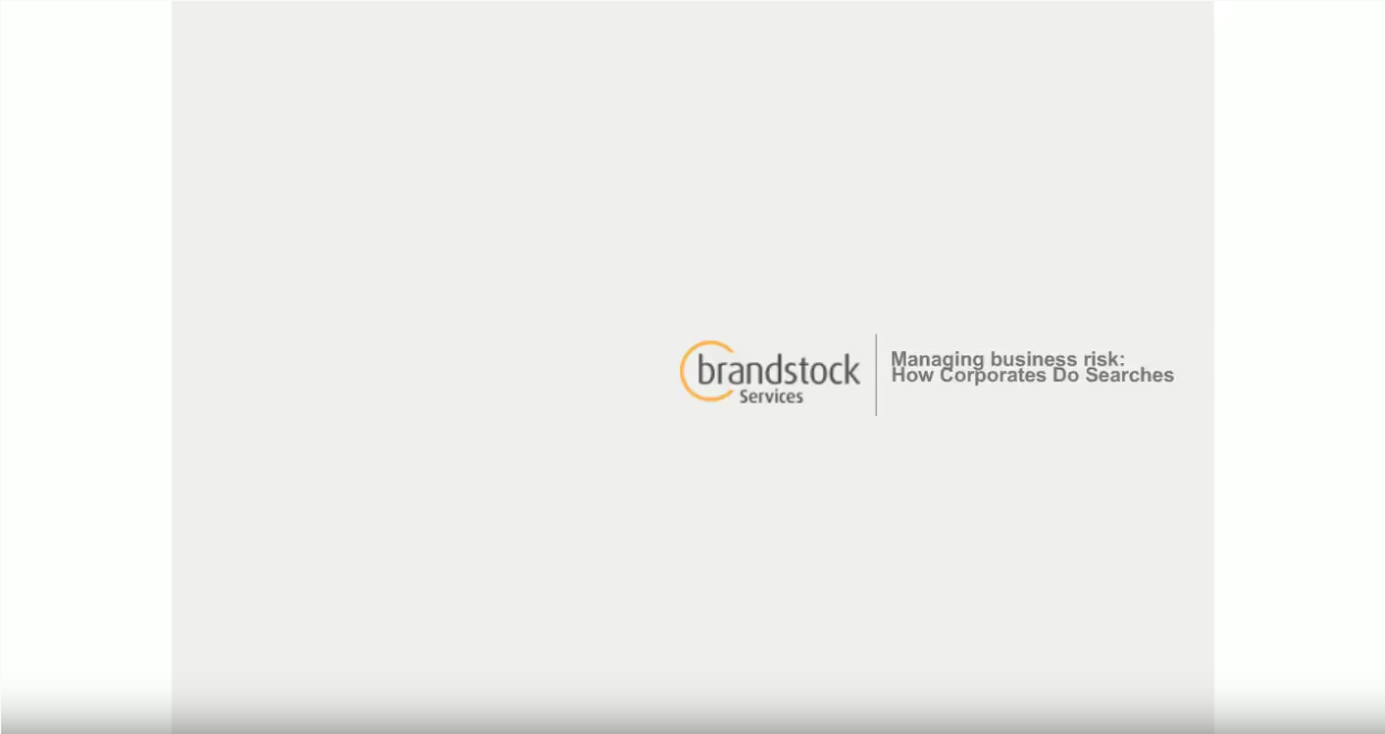 WIPR and Brandstock webinar - Managing Business Risk, How Corporates do Searches
